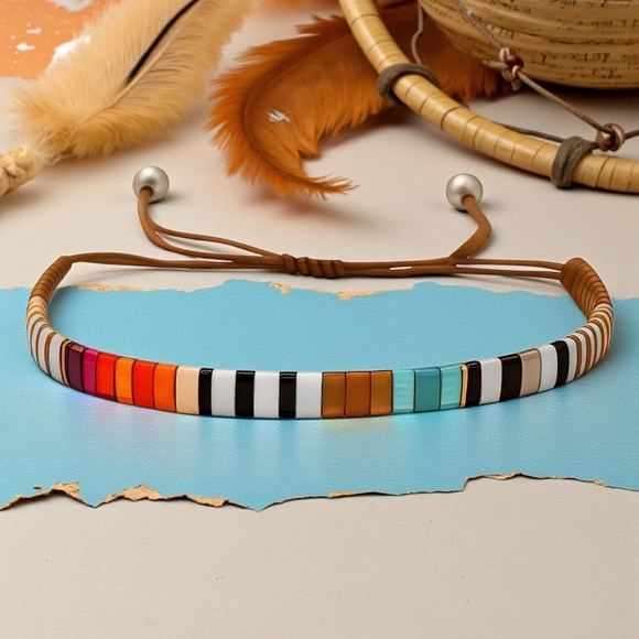 🆕️Handmade Tila Bead Bracelet | Boho Chic Adjustable Stacking Trendy Jewelry✨ - Picture 7 of 15